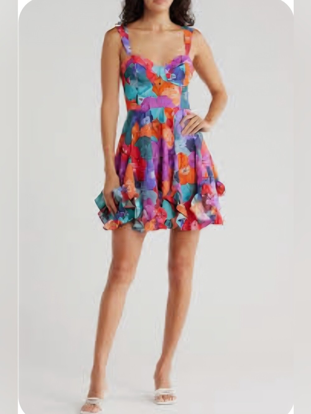 Hutch Scallop Hem Fit & Flare Mini Dress Size 12